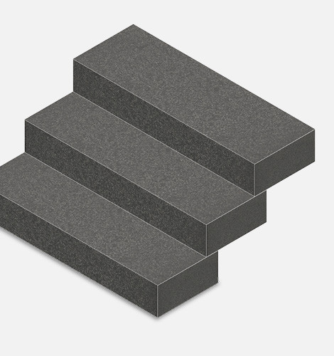 Blockstufen aus 2cm-Keramik