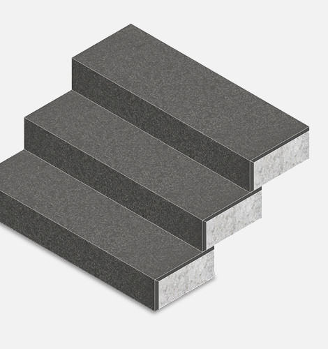 Blockstufen aus 2cm-Keramik -MITTELSTÜCK-